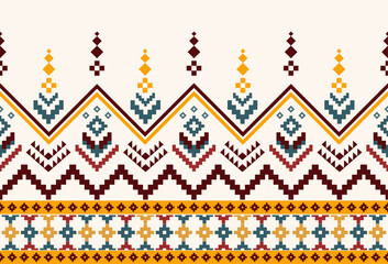 abstract Traditional geometric ethnic fabric pattern ornate elements with ethnic patterns design for textiles, rugs, clothing, sarong, scarf, batik, wrap, embroidery, print, curtain, carpe