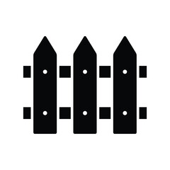 wood fence icon vector design template simple and clean