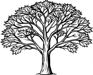 Elegant Tree Silhouettes: Vector Art and Illustration Collection