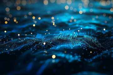 An abstract digital background with dynamic patterns and textures, blending vibrant colors and geometric shapes