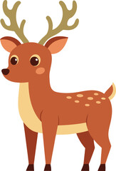 Baby elk vector illustration logo