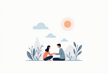 New Beginnings: Minimalistic Design Symbolizing Alcoholism Recovery and Personal Growth