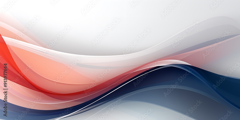 Poster abstract background in a flat design, vector graphics, colorful lines, simple curves, flat compositi