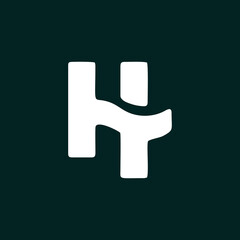 Fototapeta premium Letter H T logo icon design template elements