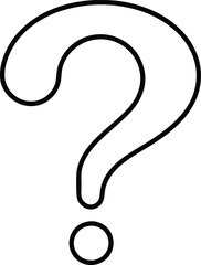 Minimalist Black Question Mark on White Background