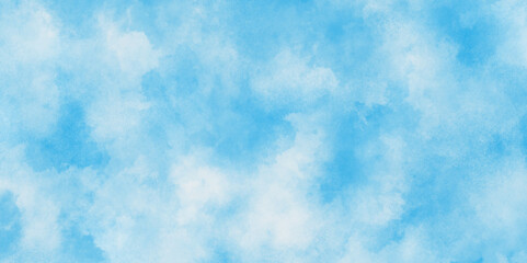 blue watercolor background winter love blue grunge,Hand painted abstract soft sky blue watercolor sky and clouds,Blue sky is surrounding with tiny clouds.