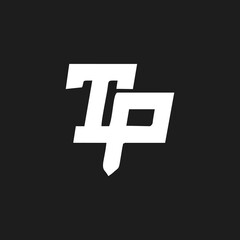 Abstract letter TP logo. This logo icon incorporate with abstract shape in the creative way.