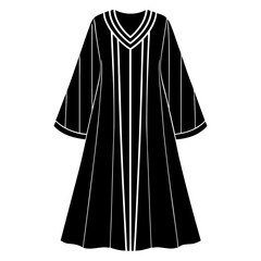 Kaftan dress silhouette vector