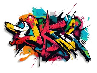Stylish Streetwear Graffiti Design for Sticker or Apparel Graphics