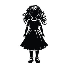 Little Girl Silhouette Vector