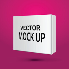 White Box Mockup Design vector Background