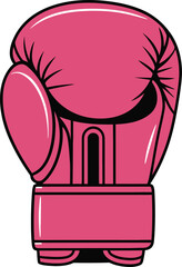 pink boxing glove for breast cancer fight vector illustration