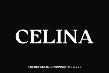 Obraz premium Display alphabet font vector design suitable for headline, poster, logo and many more