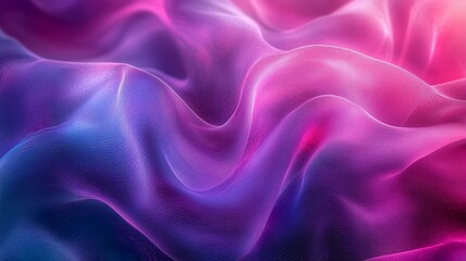 Fototapeta premium A stunning abstract image featuring undulating waveforms in vibrant shades of pink, purple, and blue.