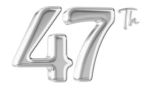 47th Anniversary Silver Number 3D