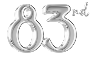 83rd Anniversary Silver Number 3D