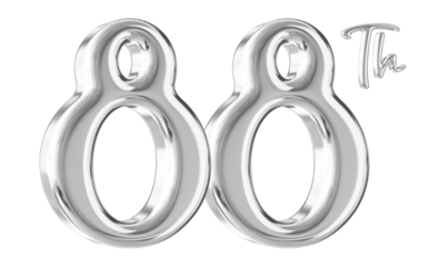 88th Anniversary Silver Number 3D