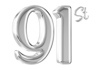 91st Anniversary Silver Number 3D
