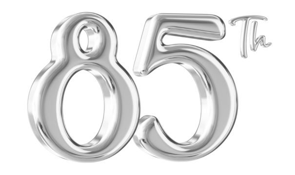 85th Anniversary Silver Number 3D