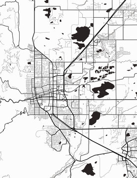 Minimalist white map of Boulder, Colorado &ndash; A modern map print highlighting infrastructure of the city, useful for tourism purposes
