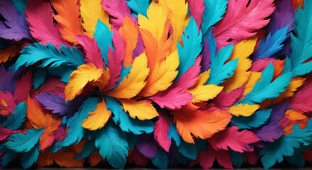 Obraz premium colorful parrot feathers background