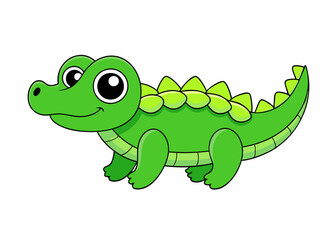 Vector illustration of a fierce crocodile with sharp teeth and scaly skin, perfect for wildlife, animal logos, and nature-themed designs.