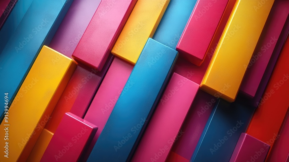 Aufkleber Colorful rectangular shapes creating abstract modern background