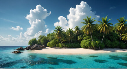 Obraz premium beach with palm trees