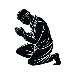 Man Kneeling Silhouette