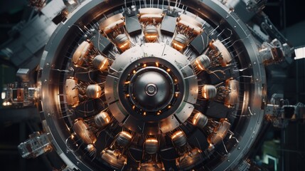 Close-Up of a Futuristic Machine