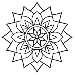 Blossom Mandala Shape. Circular pattern in form of mandala, tattoo, decoration. Decorative ornament in ethnic oriental style.