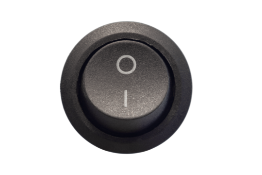 switch button close-up, macro, cut out