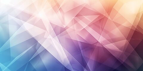 Fototapeta premium Abstract background with polygonal elements and geometric shapes with light colors, smooth gradients, minimalistic composition.