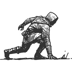 Navigating Regrets Vintage Illustration Vector