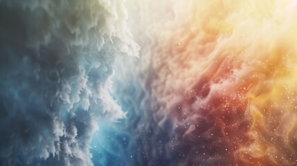 Fototapeta premium Abstract Cloudscape with Vibrant Colors.