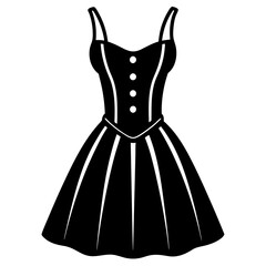 Chemise Dress Silhouette Vector