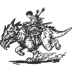 In Pursuit of Apex Vintage Illustration Vector