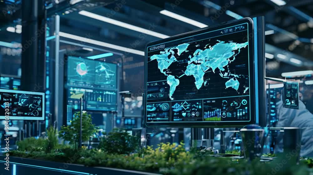 Poster explore how an advanced research facility utilizes cutting-edge technology for global data analytics