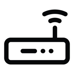 Simple Wifi Router icon. The icon can be used for websites, print templates, presentation templates, illustrations, etc
