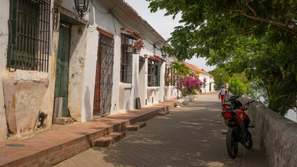 the window of a spanish colonial house in santa cruz de mompox, Colombia, south america