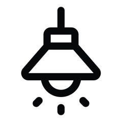 Simple Ceiling Lamp icon. The icon can be used for websites, print templates, presentation templates, illustrations, etc