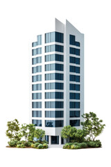 Obraz premium Modern Office Building with Green Landscaping