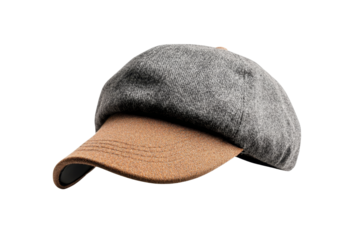 Grey and Brown Baseball Cap
