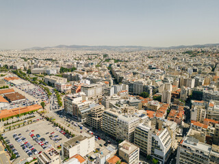 Obraz premium Thessaloniki, Greece. Panorama of the central part of the city. Summer, Aerial View