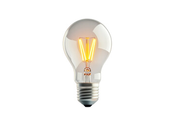 Light bulb with glowing filament