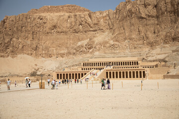Beautiful view of the ancient temple of Hatshepsut in Luxor, Egypt