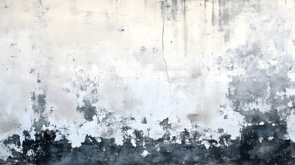 Obraz premium Textured concrete wall with black and white tones, showing signs of wear and weathering