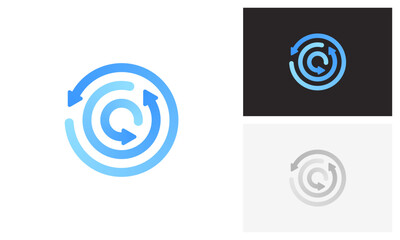 Rotation, motion logo design
