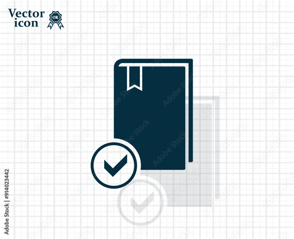 Aufkleber dark colored vector icon with shadow on a light checkered background