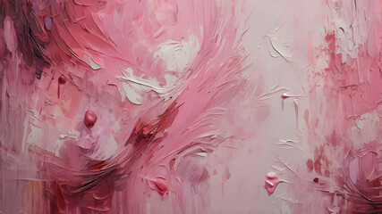 Pink canvas pattern, oil paint texture, background texture, authentic painting look. Generative AI